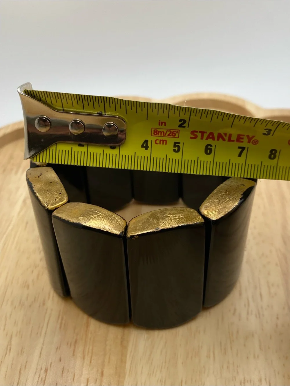 Black and Gold Ceramic Link Wristband for Smartwatches